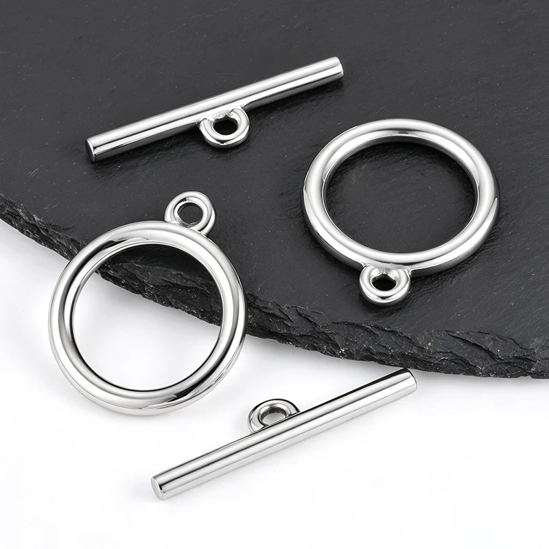 Large Size Polished OT Toggle Clasp Stainless Steel Handmade DIY Jewelry Making Fastener For Bracelet Necklace