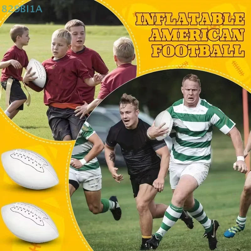 

[SP]Size 3/6/9 Autograph American Footballs Football Trophy Memorable Gift Blank White American Rugby Suitable For Rugby Matches