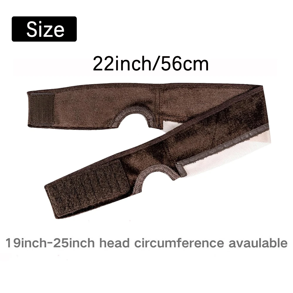 Banda de agarre de peluca de encaje para mujer, pinza de peluca con recortes de oreja, borde de encaje natural, 1 diadema de peluca ajustable
