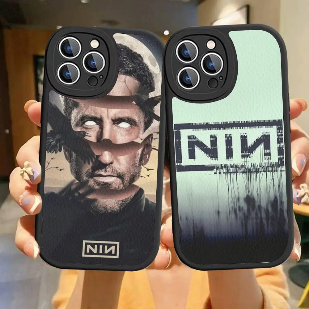 Classic Band Nine I-Inch N-Nails Phone Case For IPhone 16 15 14 13 12 11 Pro Max Plus Mini Leather Cover