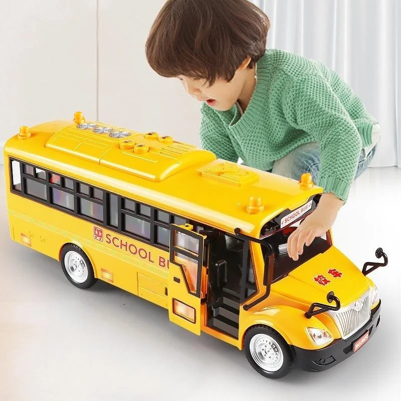サウンド＆ライトミュージックキャンパスバスカーモデル1/30；子供向け慣性スライド式おもちゃ；教育的で楽しい