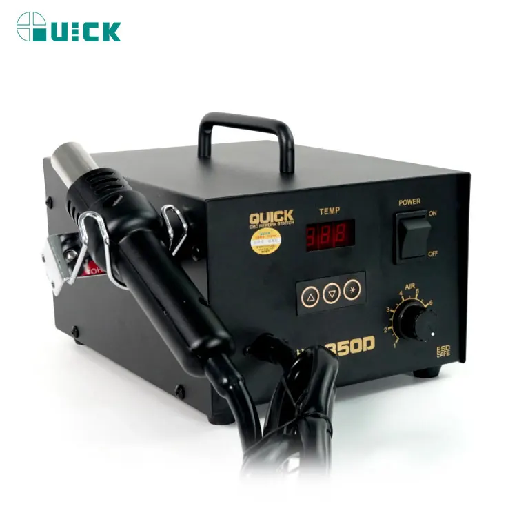 QUICK 850 Series Rework Station Hot Air Soldering Station SMD Rework Station Lead Free With Heat Gun 850A 850A+ 850D