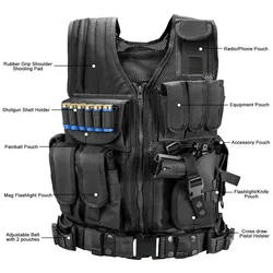 Abbigliamento di sicurezza da caccia Swat gilet tattico Swat Jacket Chest Rig Multi-Pocket SWAT Army CS Hunting Vest accessori da campeggio