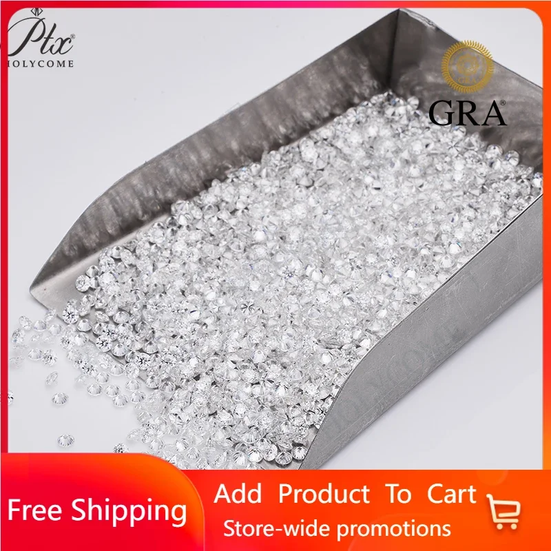 

Top Wholesale Full Size D Color Moissanite Loose Stone 0.7-2.9 Mm VVS1 Certified GRA Labs Diamonds with GRA Certificate Charms