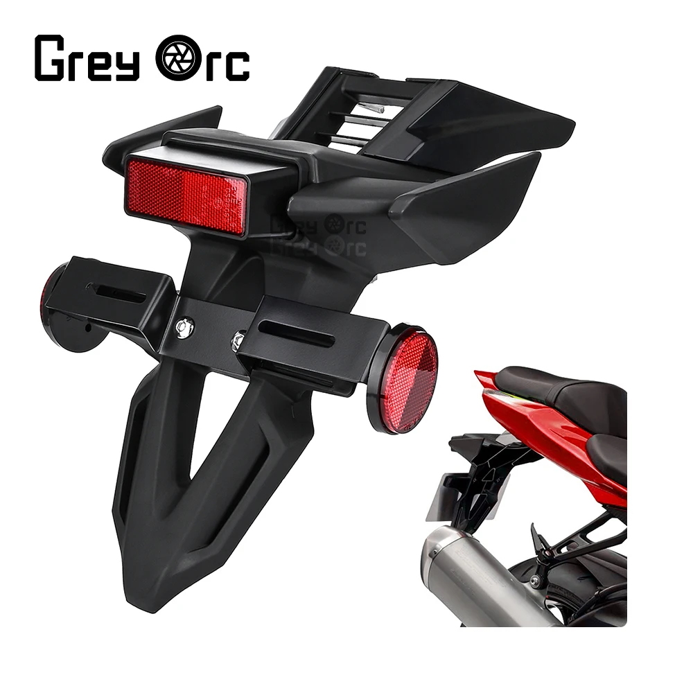 

Motorcycle Accessories Rear Fender Mudguard Cover License Registration Plate Taillight Bracket For Suzuki GSX R1000 K9 2009-2016