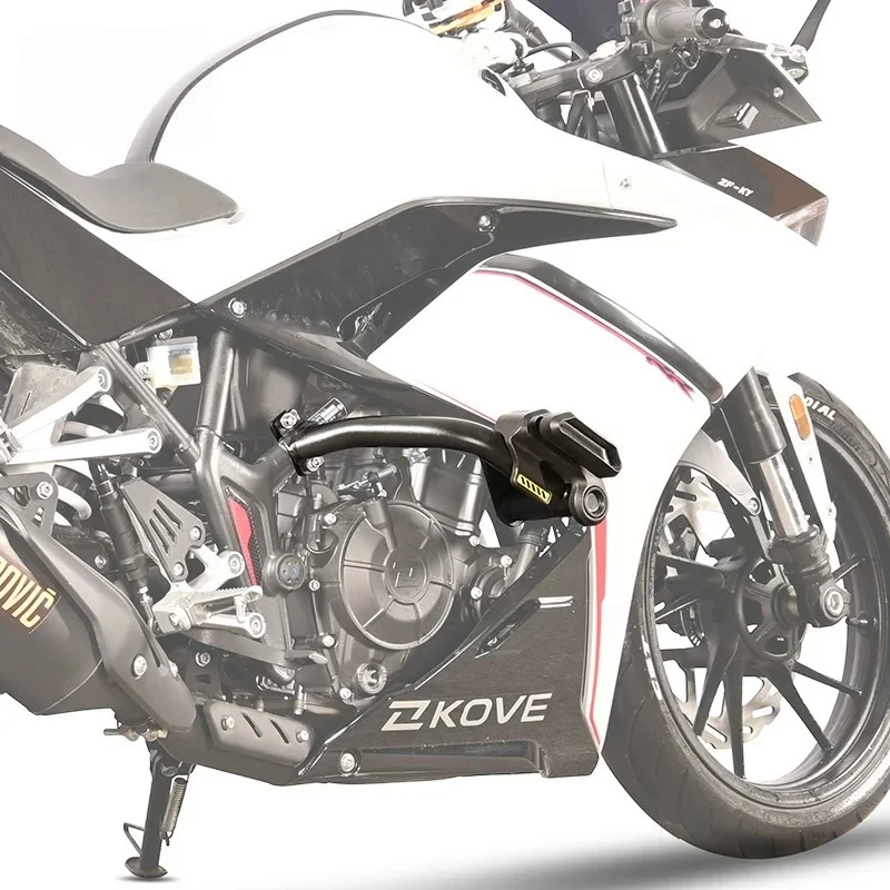 For KOVE 250RR Thornbird-specific modification accessories: protective guard, bumper, racing bar, and seamless installation