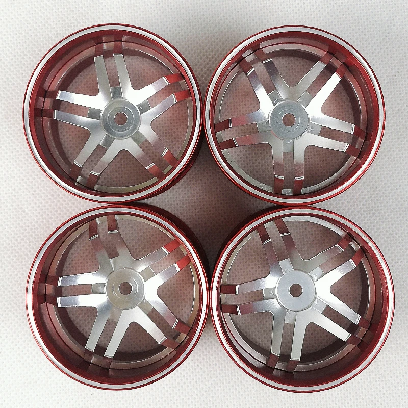 3/6/9/12mm Offset 4pcs CNC Machined Aluminum Wheels Rims 1/10 Scale RC Car On-road Drift Touring Model Hobby