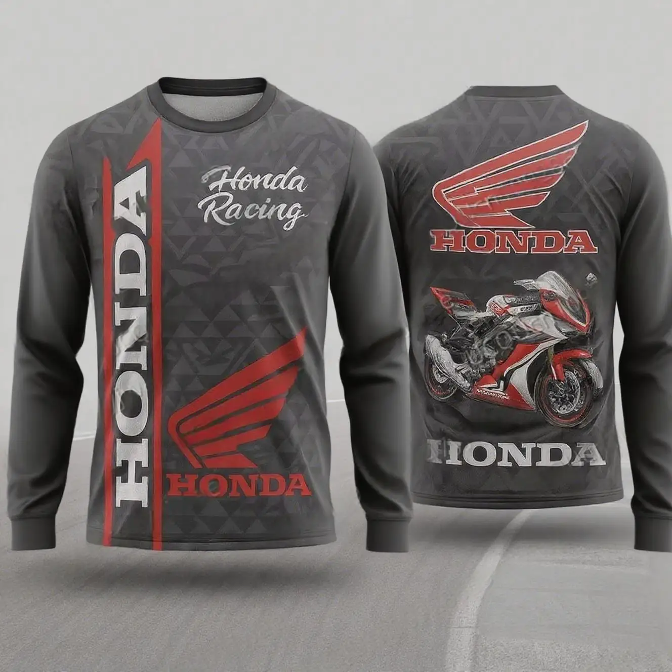 دراجة نارية نمط Motociclista السائق Deportiva هوندا التجفيف السريع بأكمام طويلة هوندا ركوب قمم تي شيرت للرجال والنساء