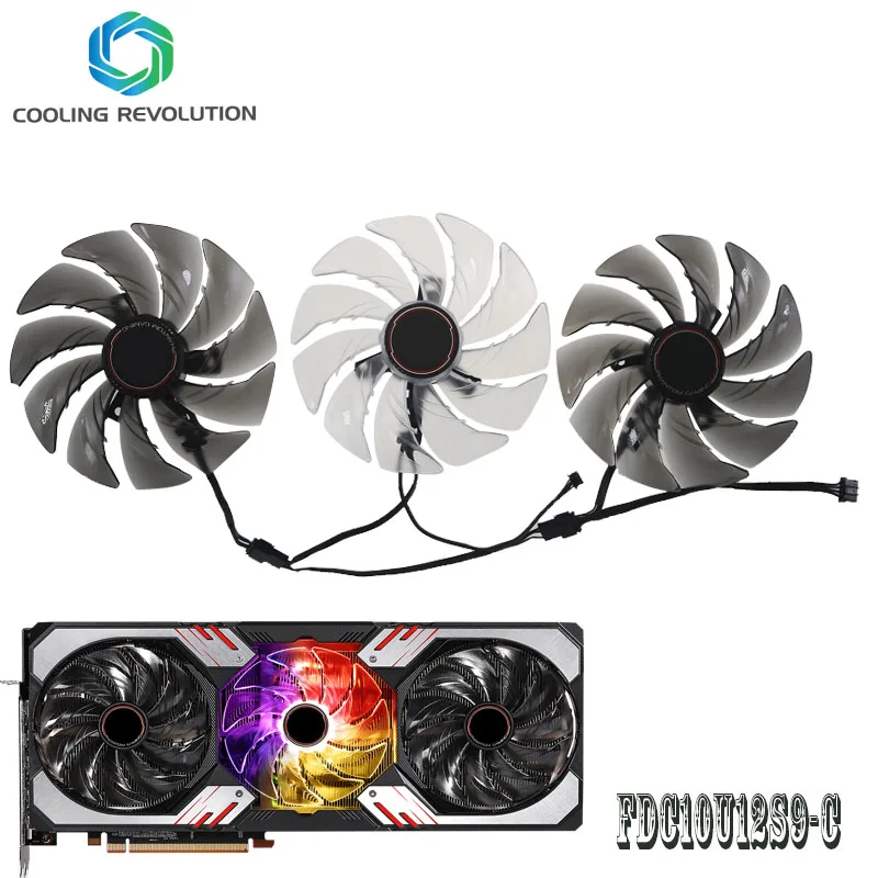 

95mm FDC10U12S9-C RX6900XT 4Pin Graphics Card Fan for ASRock AMD Radeon RX 6900 XT Phantom Gaming D 16G OC RX6900XT PGD 16GO