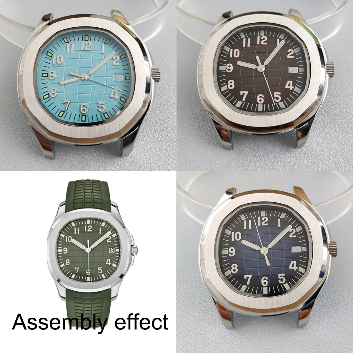 

NH35 case Watch Parts 41mm case Luminous Dial Hands Stainless Steel Case Suitable For NH36 Miyota8215 Movement Watch Accessories