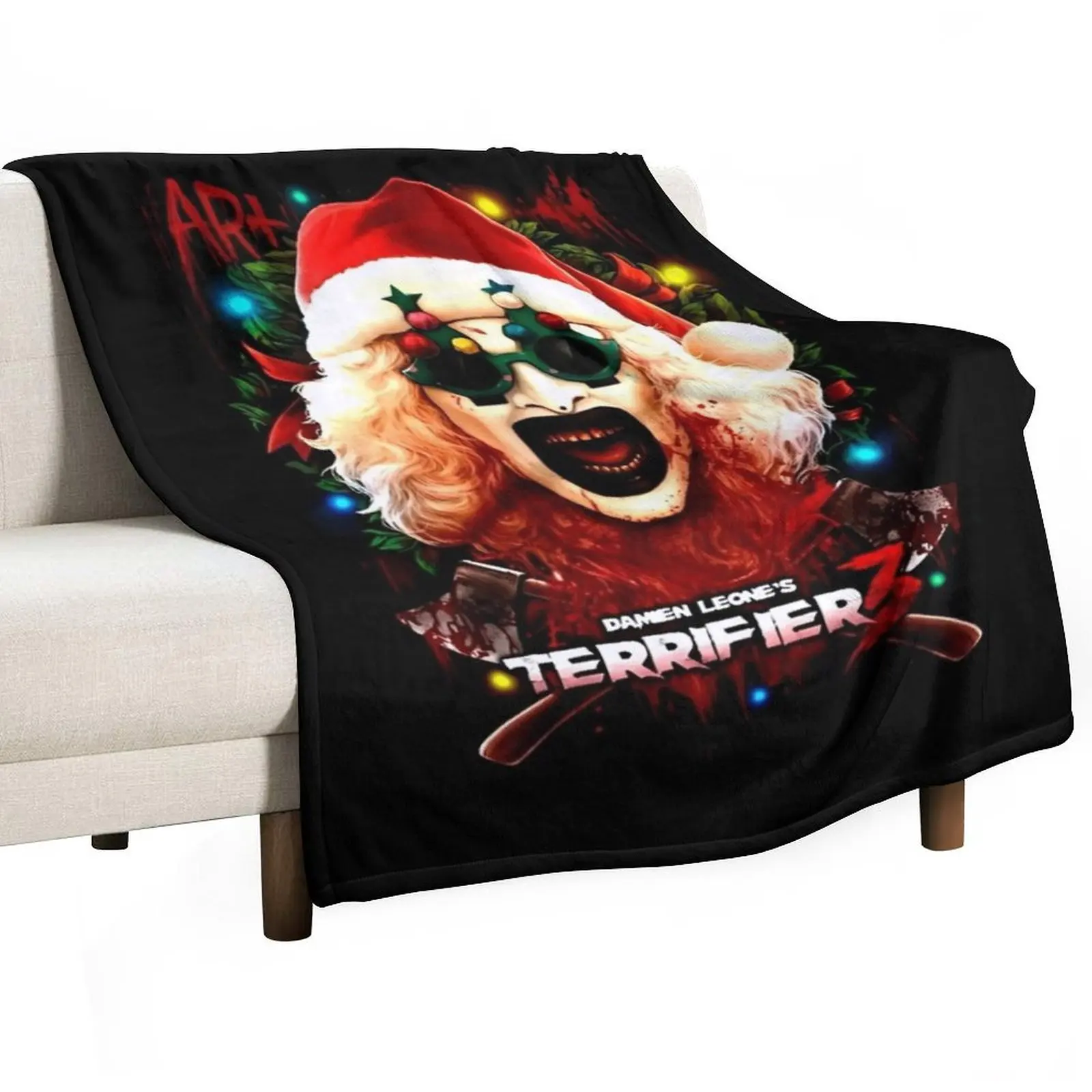 Yuletide Clown The Christmas 2024 Throw Blanket Soft Plaid Vintage Weighted Flannel Blankets