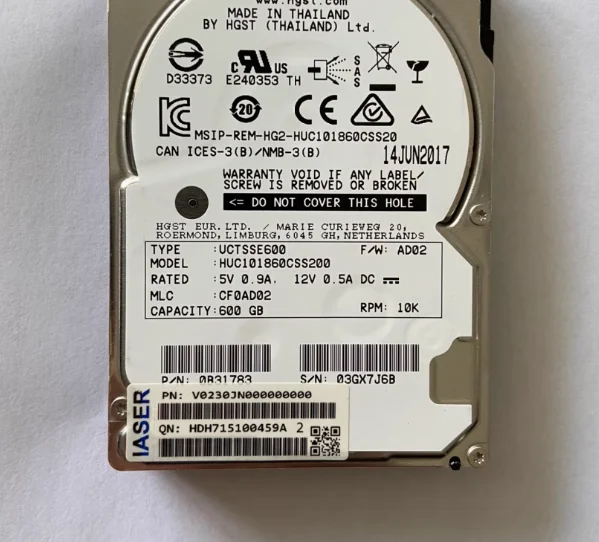 

For HUC101860CSS200 600G 10K 12G 2.5-inch 128M SAS hard drive