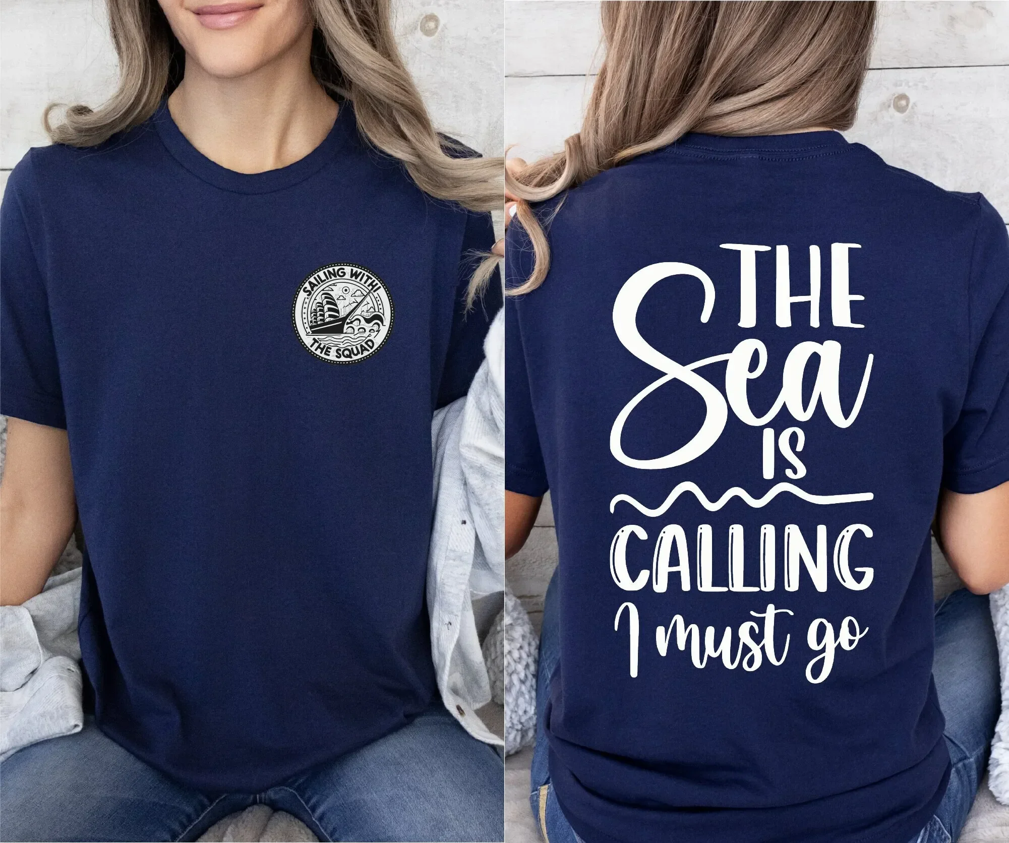 The Sea Is Calling I Must Go T Shirt Cruise Squad Life Vacation Friends Summer