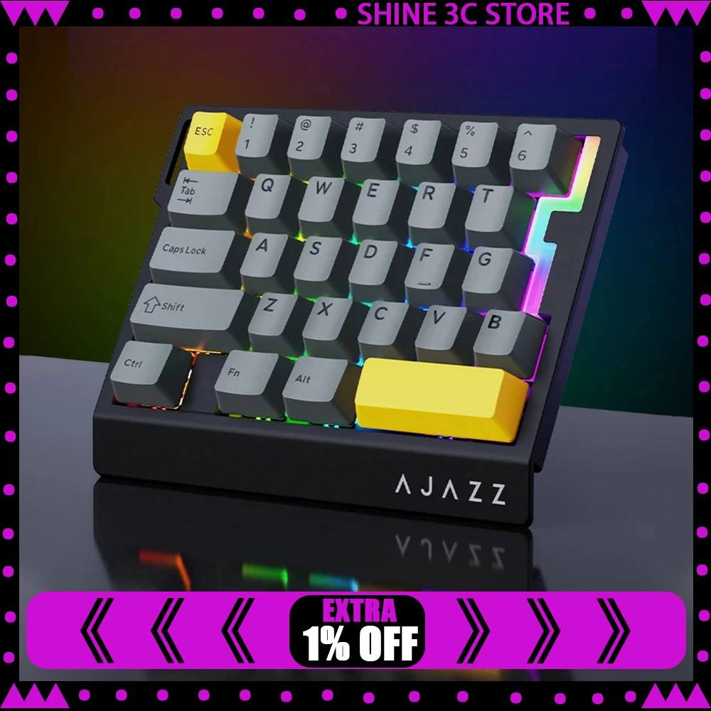 

Ajazz Ak029 Magnetic Switch Keyboard Wired Keyboard 29keys Single Hand Esports Keyboard Gamer Keyboards Low Latency For Fps