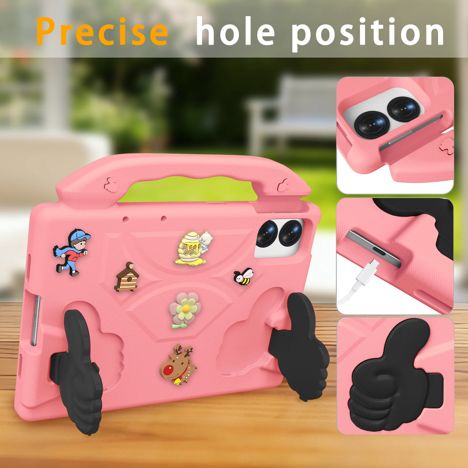 Stand Cover For Lenovo Idea Tab Plus (K12) 2025 12.1 inch Model TB361ZU TB361FU ZAG70922US Kids Cute Funda Hand Handle EVA Case