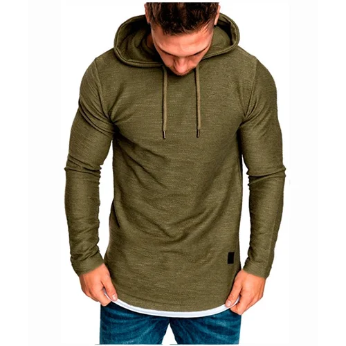MRMT 2025 nueva camiseta deportiva informal con capucha de Color sólido para hombre, camiseta de manga larga, jersey para hombre, sudaderas con capucha, Tops