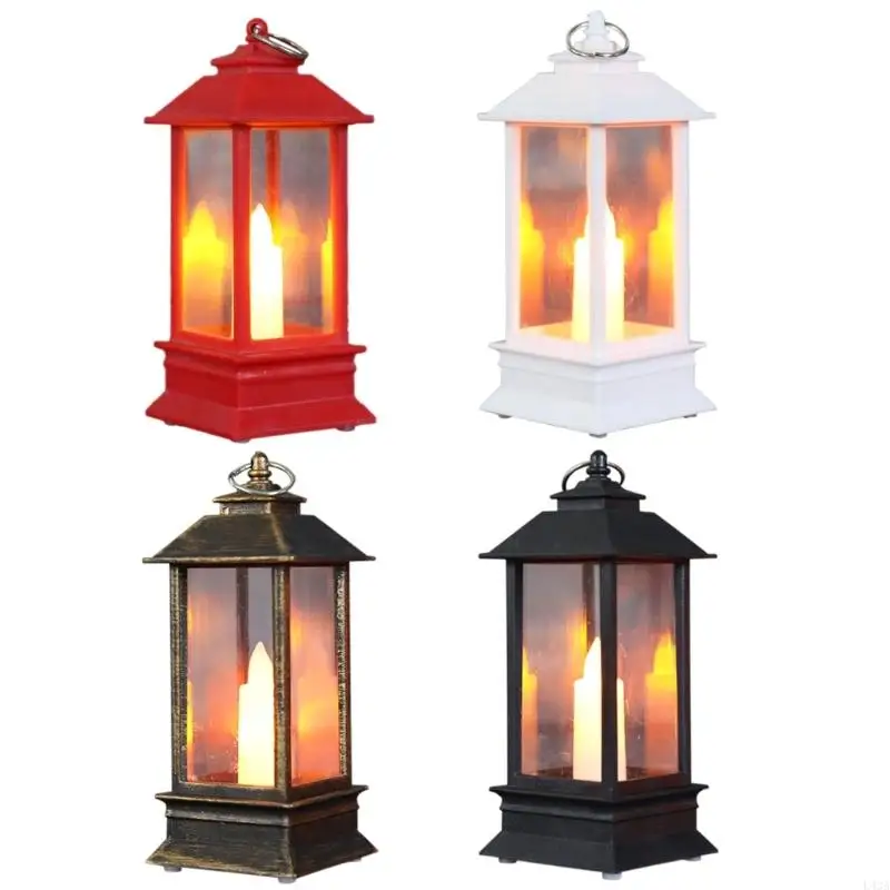L43A Portable Button Battery Operated for Storm Lantern Old-fashioned Wind Lamps Electric Light Accent Old-fashioned L