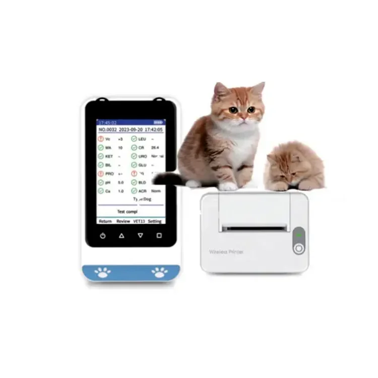 Portable Veterinary Urine Analyzer Automatic Testing 1200 Data Storage Handheld Urine Test Machine For Cattle/Pet Clinics/Labs
