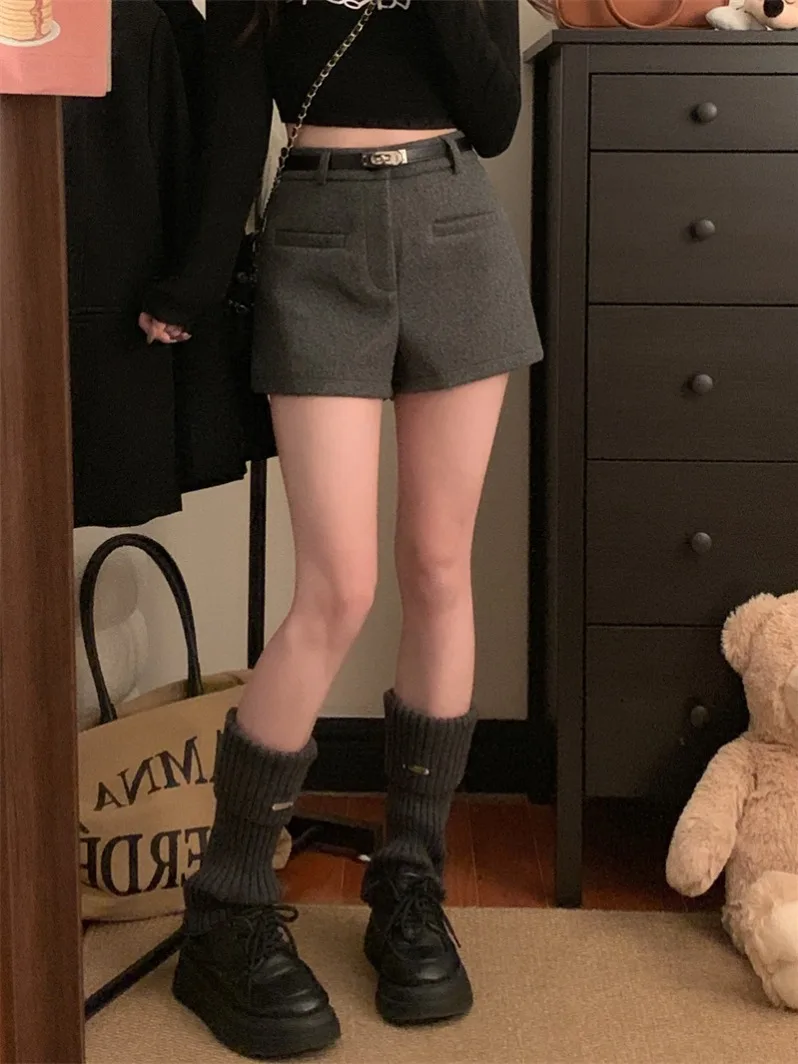 Bla Pantaloni da abito in lana Donna Autunno Inverno Vita alta Dimagrante Casual A-Line Strato base Pantaloni per stivali Pendolari Sle Colore puro