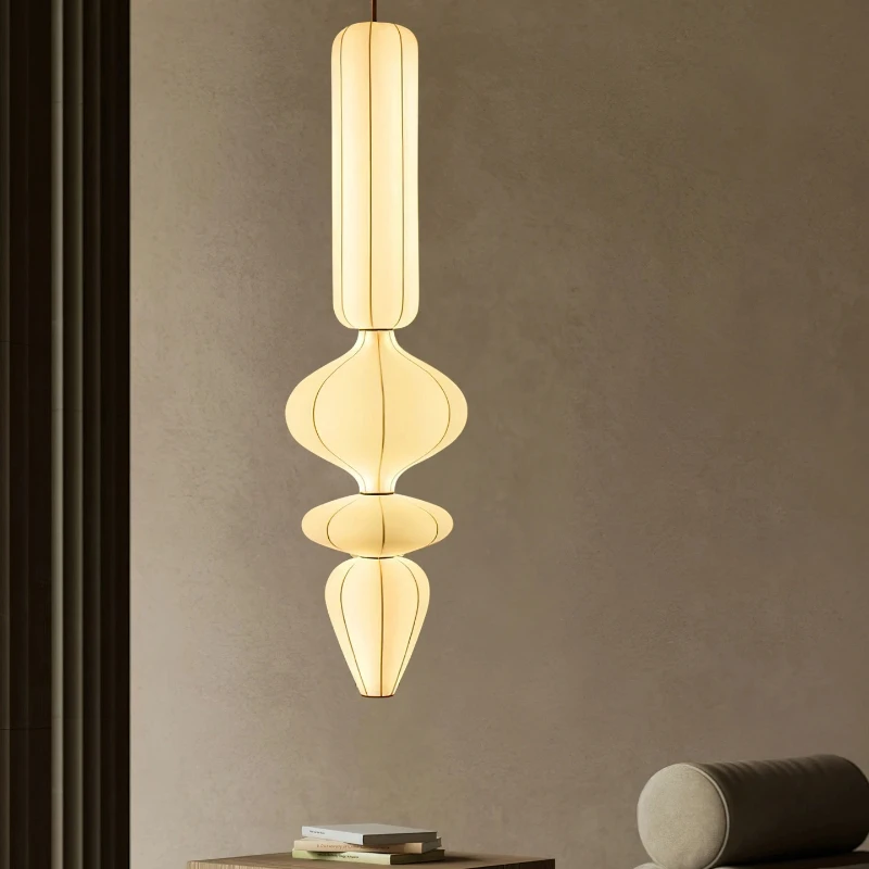 

Nordic Minimalist Art LED Chandelier Silk Designer Pendant Light Home Decor for Bedroom Island Lobby Villa Lamp Lighting Fixture