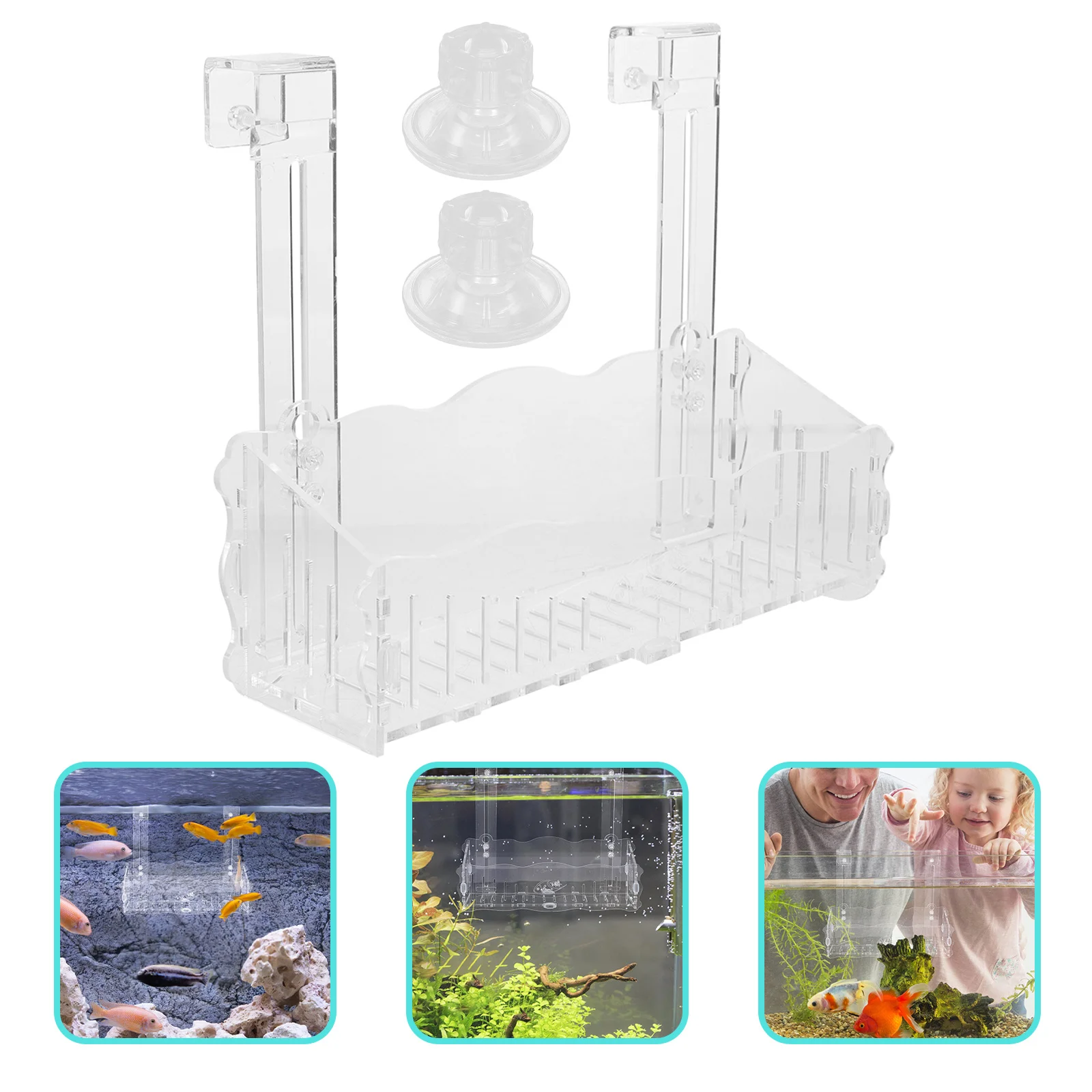

Clear Aquarium Planter Cup Reusable Fish Tank Plant Holder for Water Plants Cultivation Mounted Suction Cup Easy Install