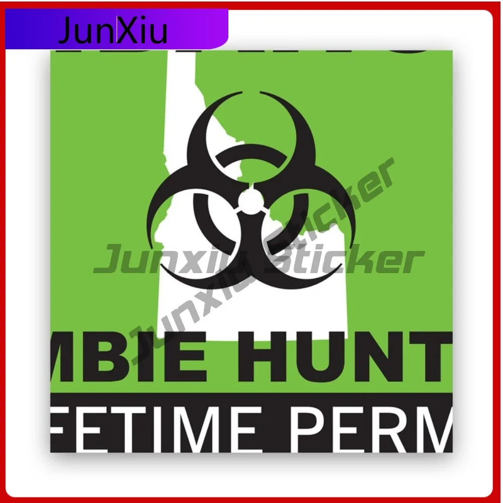 

Idaho Zombie Hunting Permit Sticker Creative Decals Undead Corporeal Revenant Zombies Hunter Id Auto Decor Car Sticker Vinyl