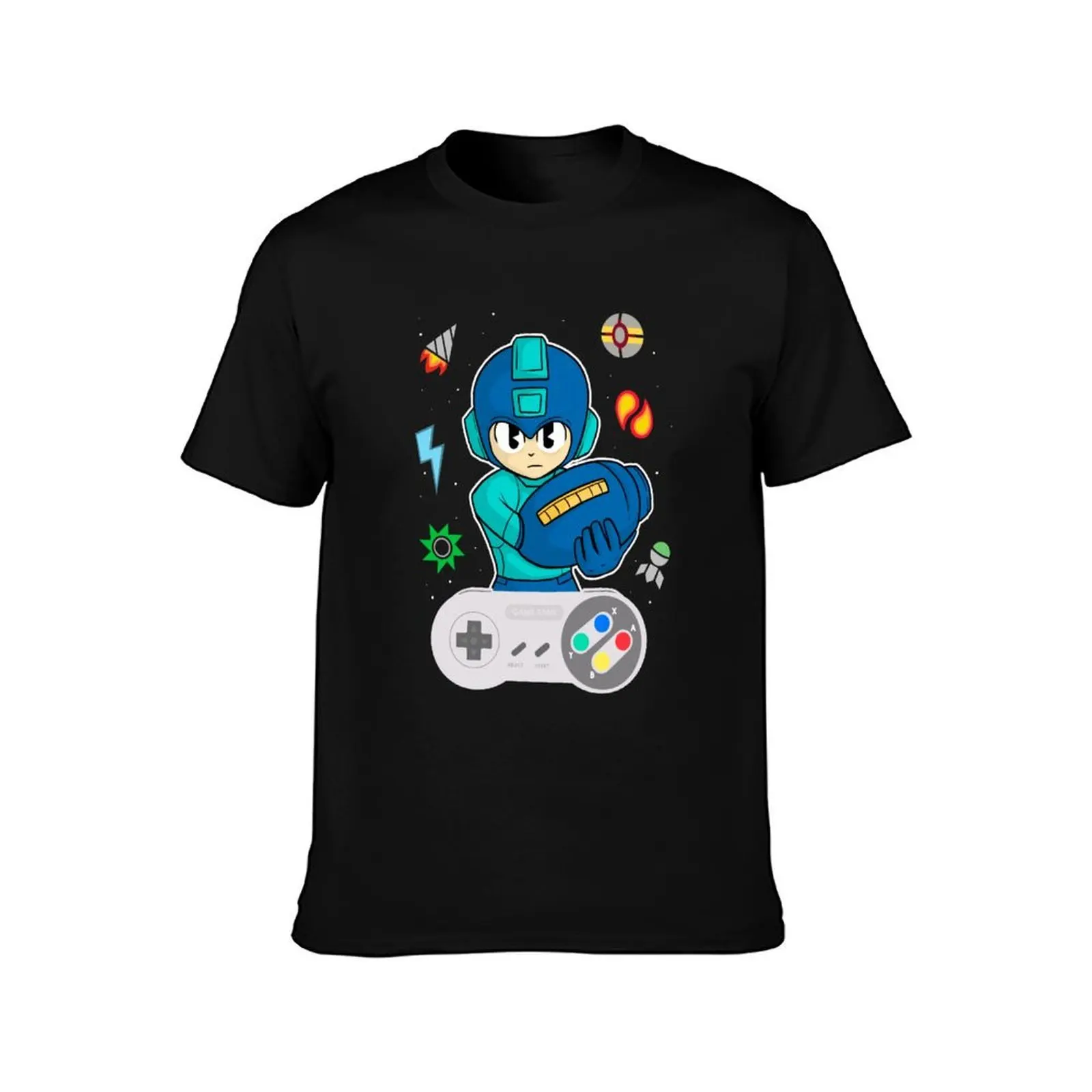 Console Megaman T-Shirt Big Size Short Sleeve Casual Top T-Shirt