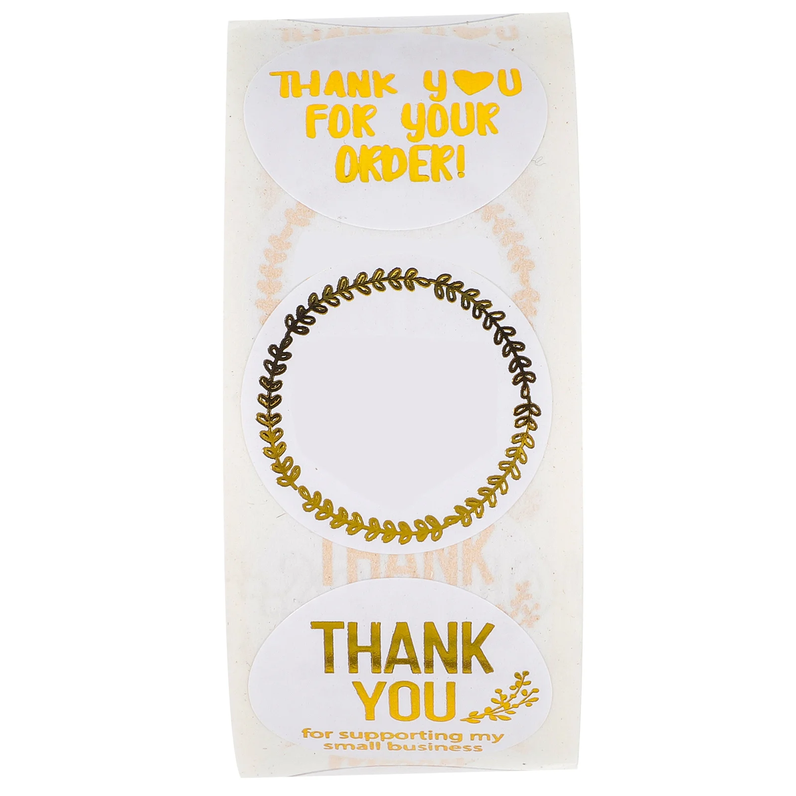 

Golden Thank You Stickers Sealing Labels for Packaging Envelopes DIY Boxes Shopping Bags Cake Bread Bags Safe for Bakeries