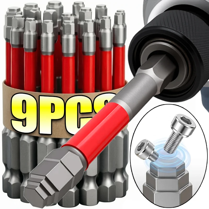 Strong Magnetic Hex Head Wrench Multi-Step Hex Sockets Screwdriver Bit Pagoda Screwdriver Drill Bits Impact Hex Shank Bits