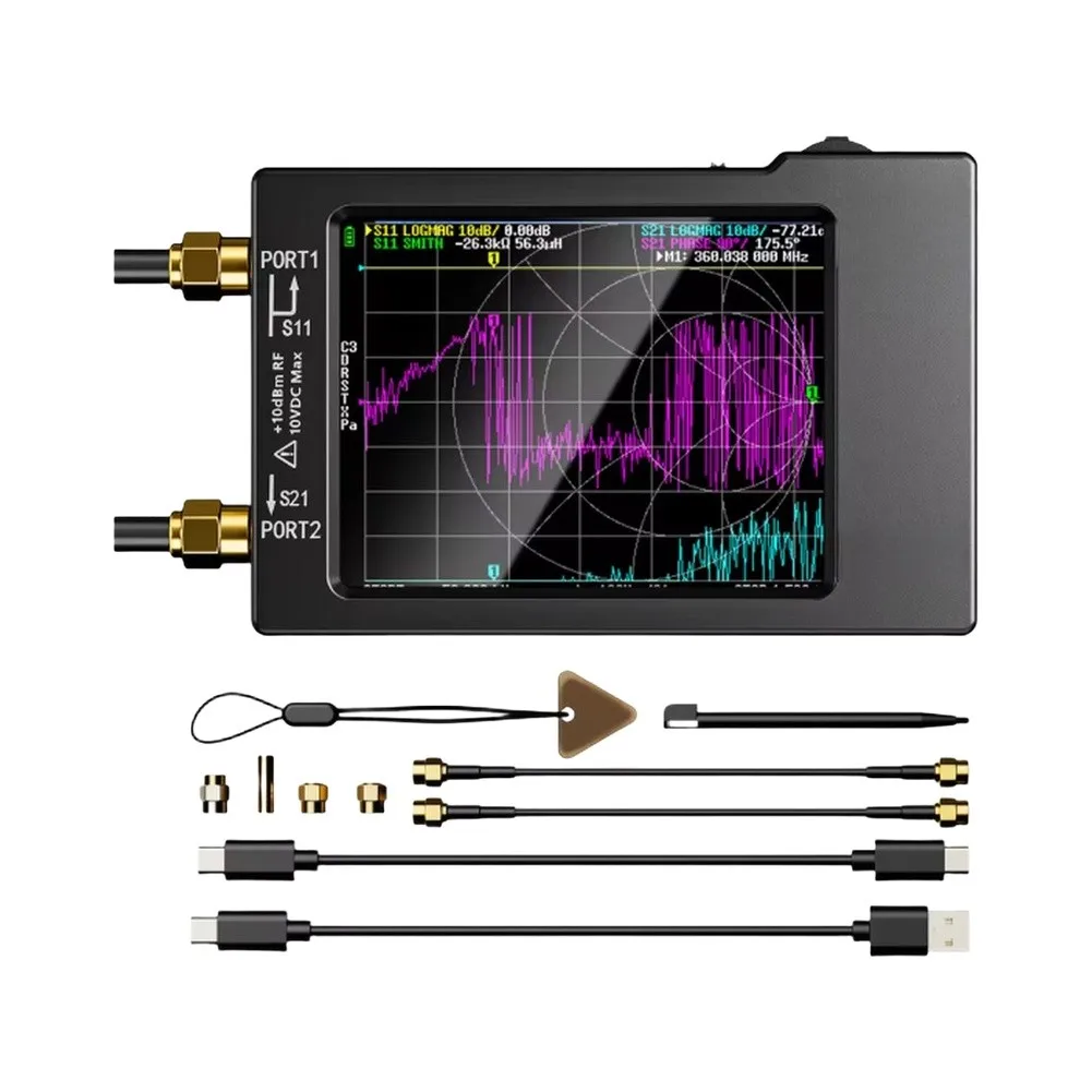 For Ham Radio Testing Vector Network Analyzer For Field RF Measurements Black High Dynamic Range Network Analyzer