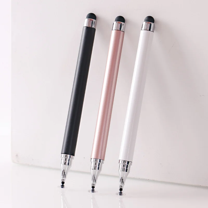 Universal Tablet Stylus Pen 2 in 1 Double Headed High Sensitivity Replaceable Nib Drawing Smart Phone Touch Stylus