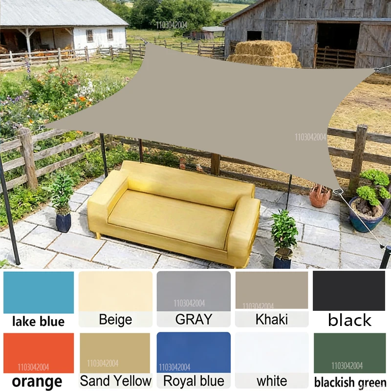 Waterproof sunshade sail shed rectangular UV blocking sunshade shed outdoor garden terrace sunshade canopy
