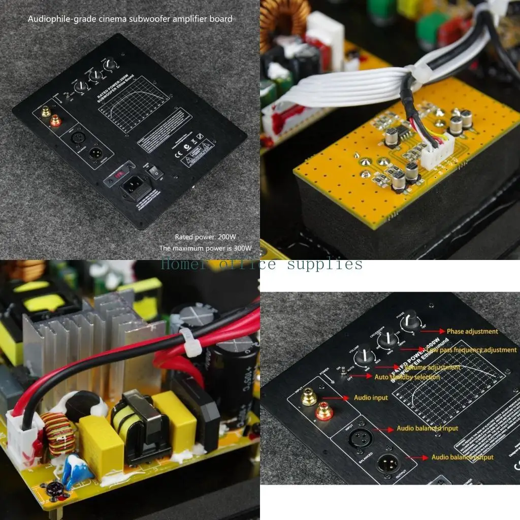 K43B Professional HIFI 200W Heavy Subwoofer Digital Active Power Amplifier Board Bass