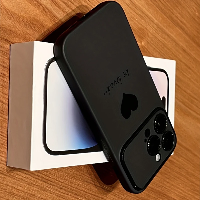 A Heart-Shaped Balloon Black Phone Caese For iPhone 11 12 13 14 15
