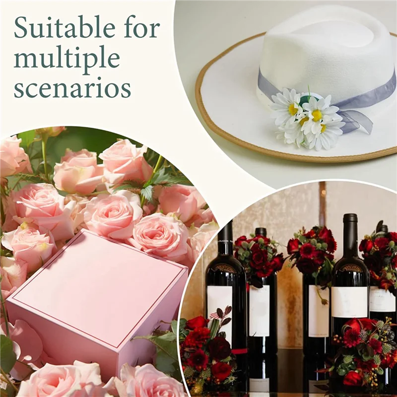 SHGO-36 Pcs Mini Round Floral Foam Holder,Green Dry And Wet Florist Flower Block Craft Arrangement Supplies For Wine Bottle