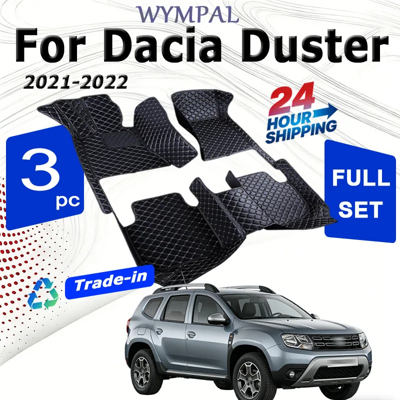 

Автомобильные коврики для Dacia Duster Renault Duster HM 2021 ~ 2022, водонепроницаемые защитные коврики, автомобильные коврики, полный комплект, автомобильные аксессуары