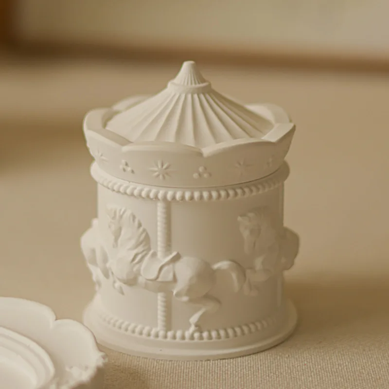 Hochwertige Aromatherapie-Duftkerze im Karussell-Design für Frauen, Geburtstagsgeschenk, Heimdekoration, Duft-Souvenir