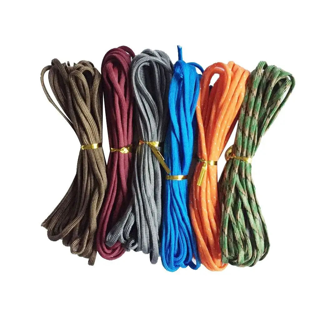 6 Pieces 550lb Nylon Cord Parachute Rope Lanyard for Camping Hiking Outdoor Sports 5 Meters/piece #5