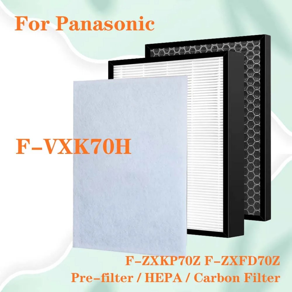 

For Panasonic Air Purifier F-VXK70H F-ZXKP70Z FZXKP70Z F-ZXFD70Z FZXFD70Z Replacement HEPA Carbon Filter