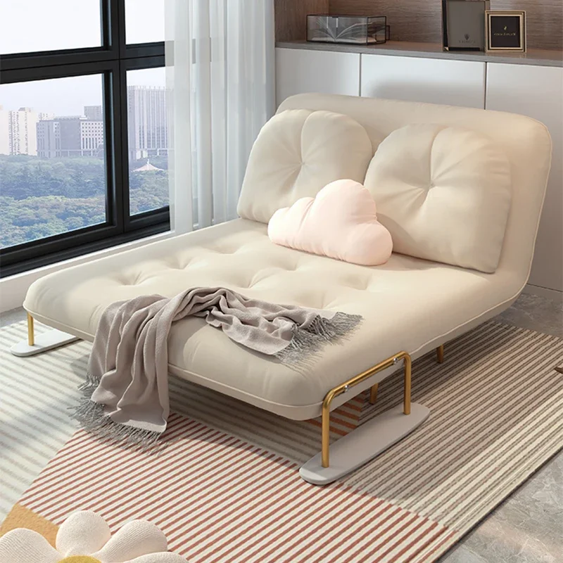 Cream beige white balcony scrub sofa bed