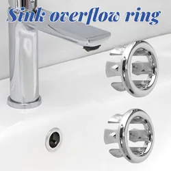 Sink Overflow Ring Cover Bathroom Sink Hole Cover Basin Trim Cap Bath Sink Drain Cap Wash Basin Plug Bathroom Accessories