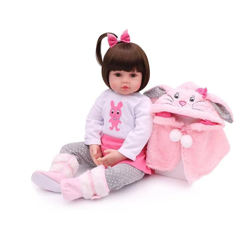 

18 Inch Lifelike Realistic Newborn Soft Silicone Weighted Baby Dolls Real Life Realistic Newborn Baby Dolls