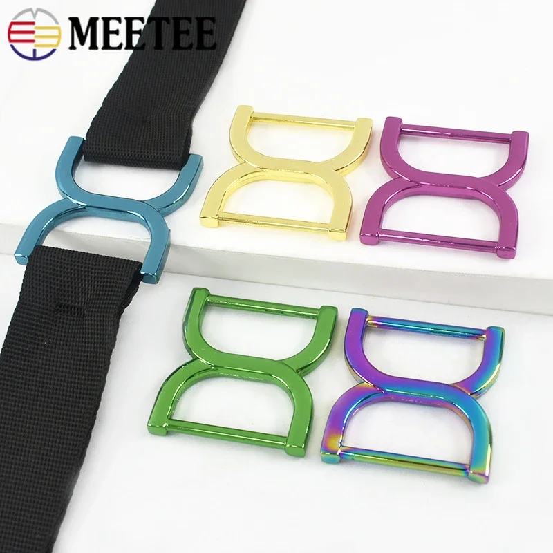 2/5/10Pc 8-shaped Metal Buckles 25mm Bag Strap Adjustment Clasp Webbing Slider Hook Coat Belt Buckle Luggage Decoration Hardware