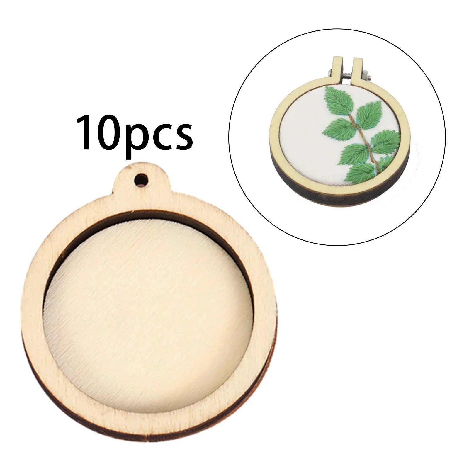 10x Mini Embroidery Hoops DIY Tool for Crafting Cross Stitch Display Frame for Charm Pendants Frame Crafts Christmas Decor