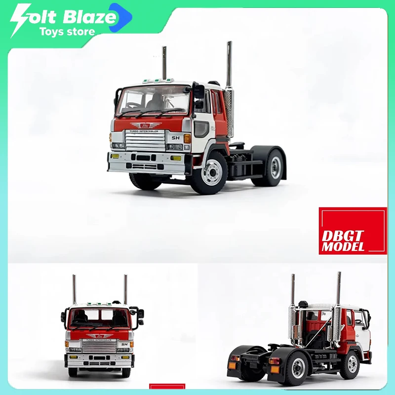 Ction DBGT 1/64 Hino Super Dolphin Tractor Head Dump Truck Special Edition White Red Color Alloy Diecast Car Model Boy Toy Gift