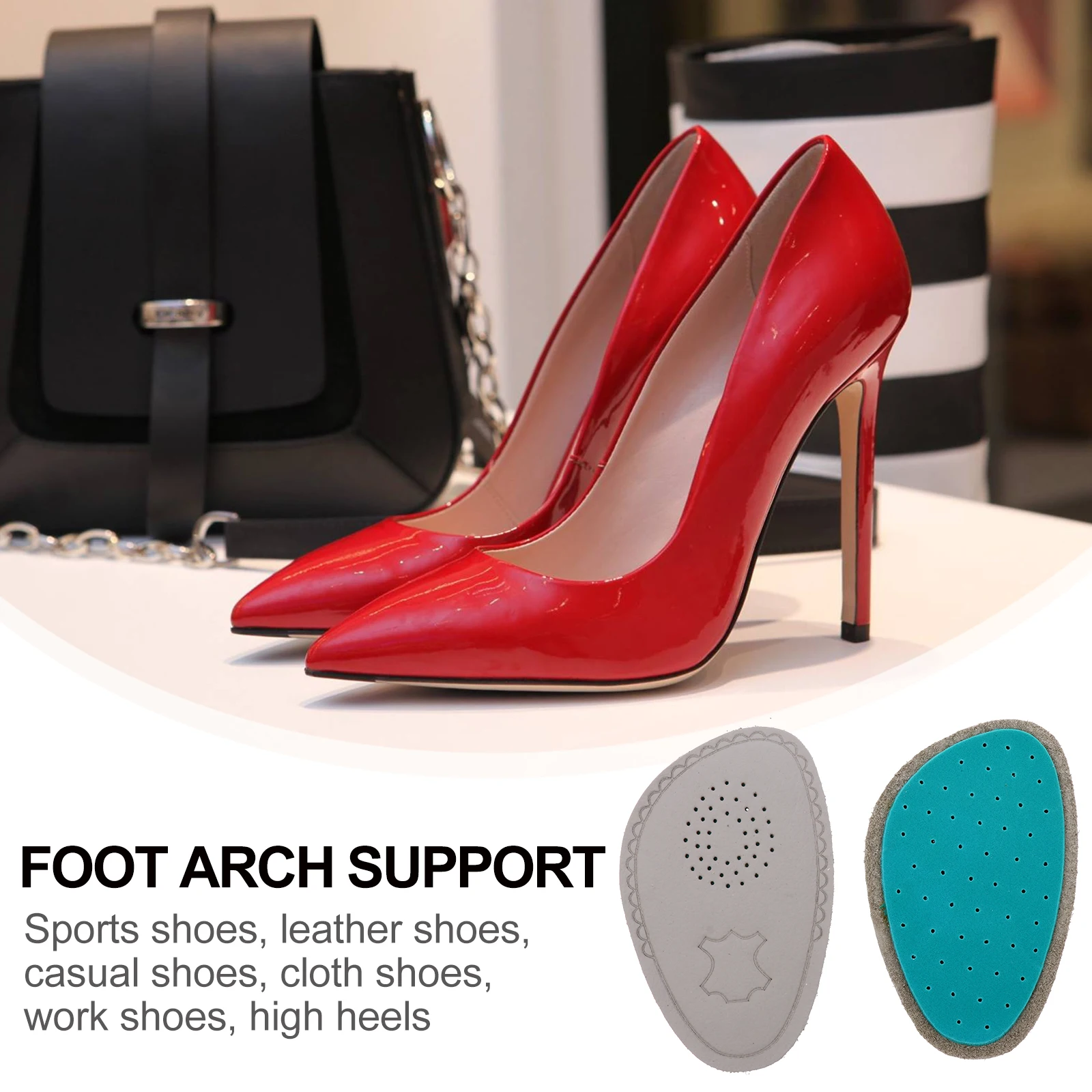 

2 Pairs Forefoot Pad Sole Protectors Sneakers Insole Non-slip Shoe Pads Bottom Cushion Anti Comfortable Insoles