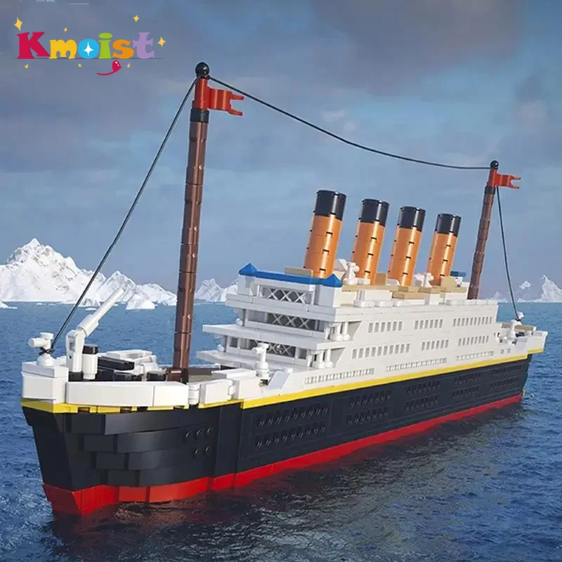 

1288Pcs Building Block Ship Model Large Cruise Boat Steamship Bricks Collection Assemble Toys Ornament Decor Children Xmas Gifts