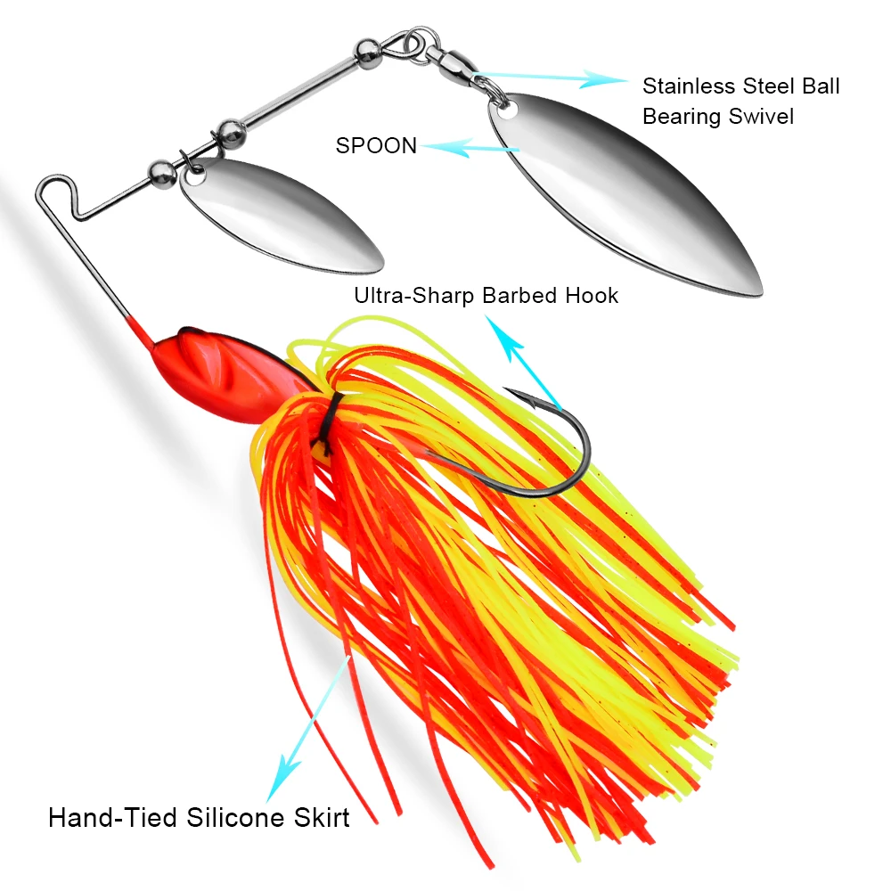 PROBEROS 5pcs 10G/14G Spinner Bait Bass Jig Chatter Bait Fishing Lure  Chatterbait Fishing Kit Wobblers For Bass Fishing Tackle - AliExpress 18