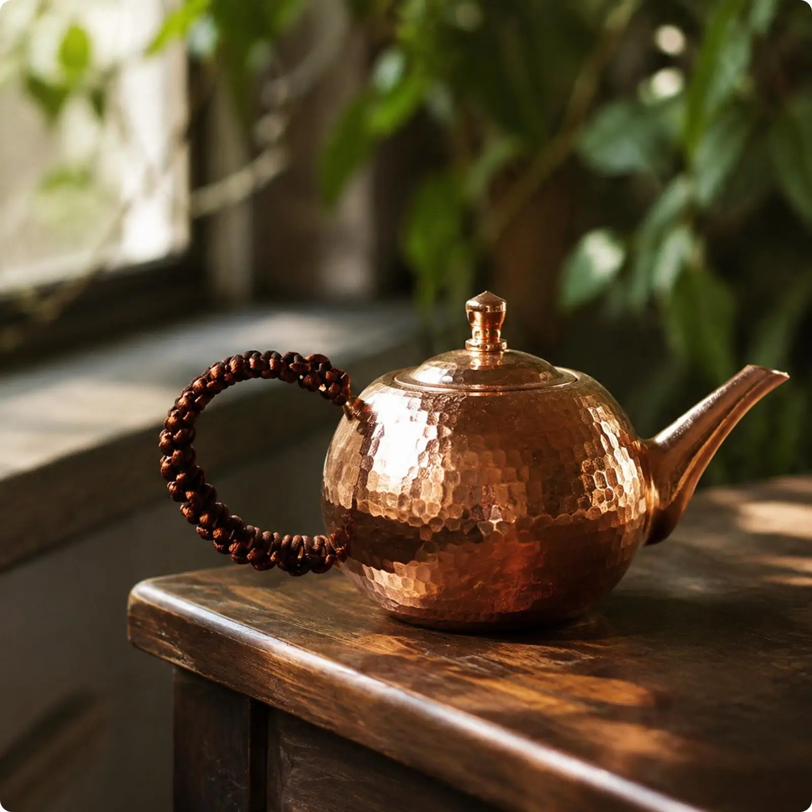 Stovetop Teapot Stovetop Safe Handmade Copper Tea Pot for Home Hosts