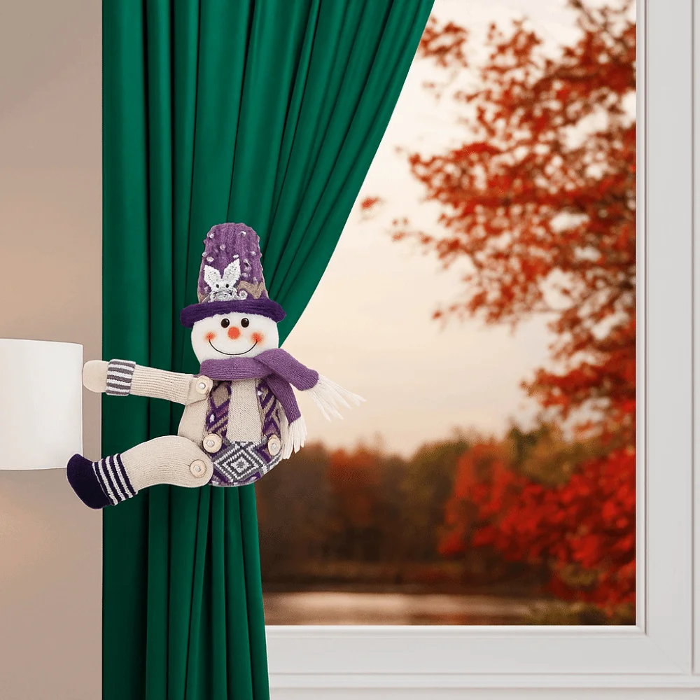 

Home Decoration Reusable Christmas Curtain Buckle Cartoon Classic Sequined Curtain Buckle Hanging Curtain Tieback Holiday Party